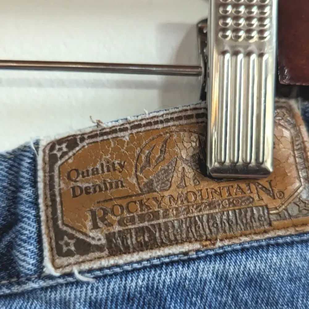 Vtg 90s Rockies 20W Medium Wash Straight Jeans Cowgirl - Picture 5 of 6